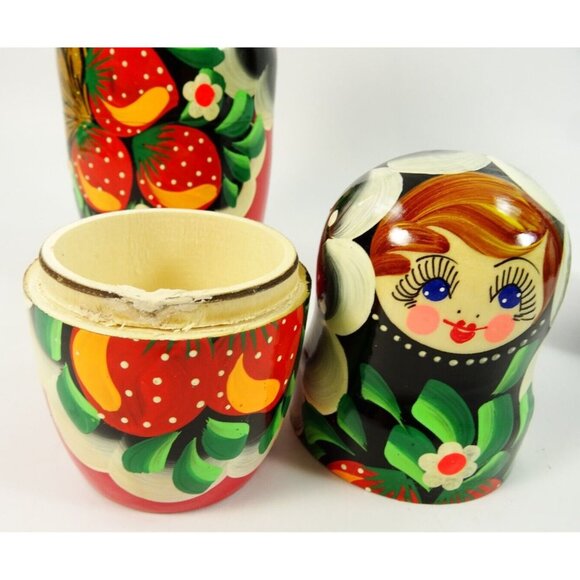 Vintage Russian Nesting Dolls Family Dad Mom Child - Picture 7 of 9